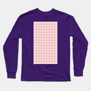 Pink and Black Square Long Sleeve T-Shirt